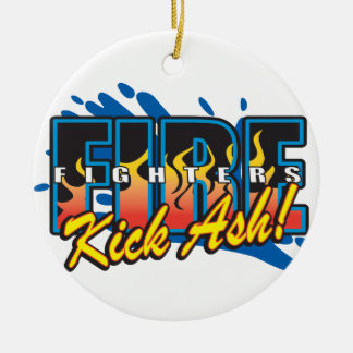 消防士の蹴りの灰 セラミックオーナメント