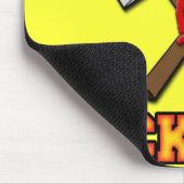 消防士の蹴りの灰 マウスパッド (コーナー)