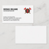 消防士の軸のロゴ 名刺 (正面/裏面)