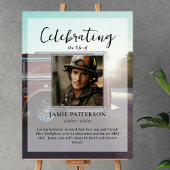 消防士の追悼式の写真、葬儀 ポスター