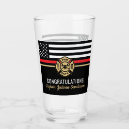 消防士の退職の赤線のフラグおめでとう タンブラーグラス