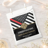 消防士の退職の赤線のフラグおめでとう フェイバーバッグ (クリップ留めされた状態)