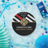 消防士の退職の赤線のフラグおめでとう ペーパープレート (パーティー)