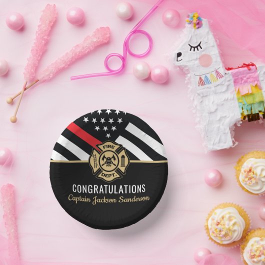 消防士の退職の赤線のフラグおめでとう ペーパーボウル (パーティー)