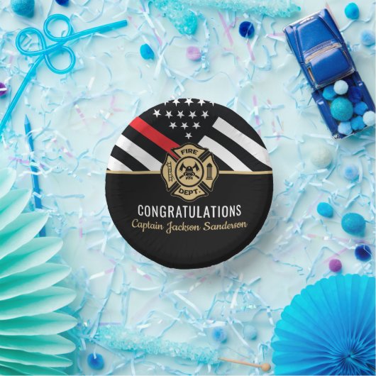 消防士の退職の赤線のフラグおめでとう ペーパーボウル (パーティー)