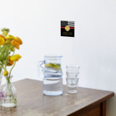 消防士の退職の赤線のフラグおめでとう 箔ポスター (レイダウン (キッチン))