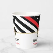 消防士の退職の赤線のフラグおめでとう 紙コップ (左)