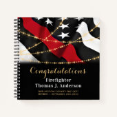 消防士の退職シンレッドライン国旗のゲスト ノートブック (正面)