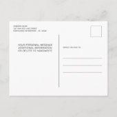 消防士の退職パーティの招待状はがき インビテーションポストカード (裏面)