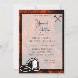 消防士の退職パーティの招待状 招待状