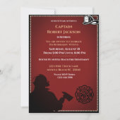 消防士の退職パーティの招待状 招待状 (正面)