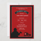 消防士の退職パーティの招待状 招待状 (正面)