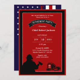 消防士の退職パーティの招待状 招待状