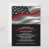 消防士の退職パーティの招待状 招待状 (正面)