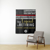 消防士の退職パーティー消防士の薄い赤い線 タペストリー (インサイチュ)