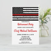 消防士の退職パーティー薄い赤線フラグ 招待状 (スタンド正面)