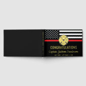 消防士の退職パーティー赤線のフラグ消防士 ゲストブック (全面)