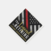 消防士の退職パーティー赤線のフラグ消防士 スタンダードカクテルナプキン (角)