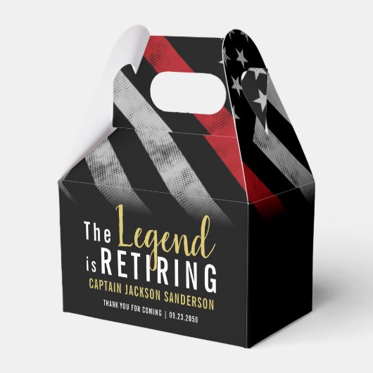 消防士の退職パーティー赤線のフラグ消防士 フェイバーボックス (正面サイド)