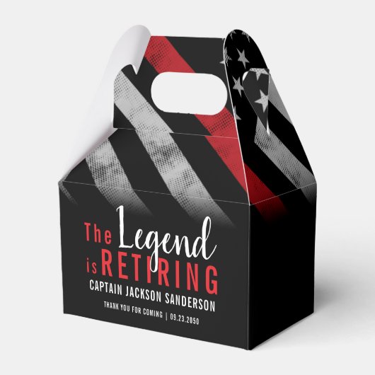 消防士の退職パーティー赤線のフラグ消防士 フェイバーボックス (正面サイド)