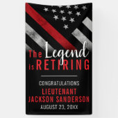 消防士の退職パーティー赤線のフラグ消防士 横断幕 (縦)