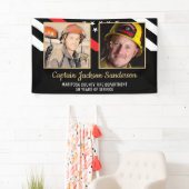 消防士の退職パーティー赤線フラグ2写真 横断幕 (インサイチュ)