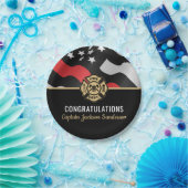 消防士の退職パーティー赤線フラグ ペーパープレート (パーティー)