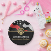 消防士の退職パーティー赤線フラグ ペーパープレート (パーティー)