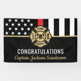 消防士の退職パーティー赤線フラグ 横断幕