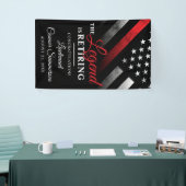 消防士の退職パーティー赤線フラグ 横断幕 (トレードショー)