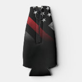 消防士の退職パーティー赤線フラッグ消防士 ボトルクーラー (裏面)