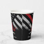 消防士の退職パーティー赤線フラッグ消防士 紙コップ (右)