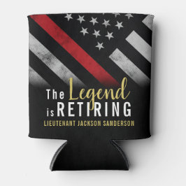 消防士の退職パーティー赤線フラッグ消防士 缶クーラー