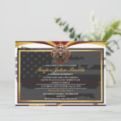 消防士の退職パーティー 招待状 (スタンド正面)