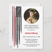 消防士の退職パーティー、赤線旗 招待状 (正面)