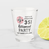 消防士の退職マルチーズクロスパーソナライズされた ショットグラス (正面)