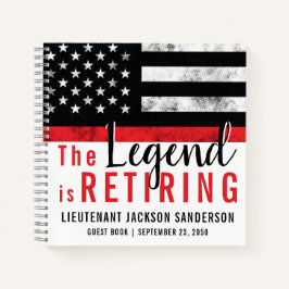 消防士の退職レッドラインファイアマンゲストブック ノートブック