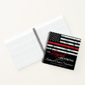 消防士の退職レッドライン旗ファイアマンゲスト ノートブック (内部)