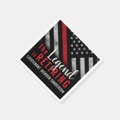 消防士の退職レッドライン旗消防士 スタンダードカクテルナプキン (角)