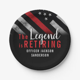 消防士の退職レッドライン旗消防士 ペーパープレート