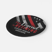 消防士の退職レッドライン旗消防士 ペーパープレート (アングル)