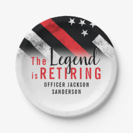 消防士の退職レッドライン旗消防士 ペーパープレート