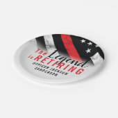 消防士の退職レッドライン旗消防士 ペーパープレート (アングル)