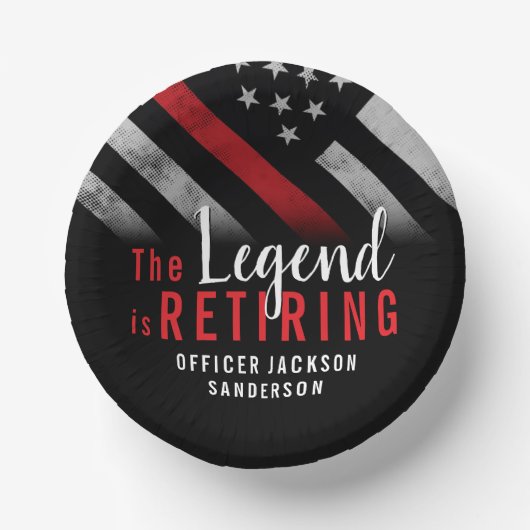 消防士の退職レッドライン旗消防士 ペーパーボウル (正面)