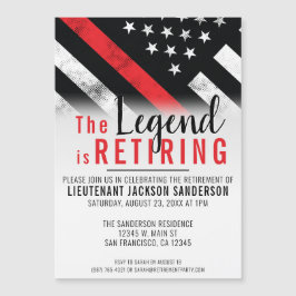 消防士の退職レッドライン旗消防士 マグネット招待状