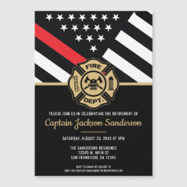 消防士の退職レッドライン旗消防士 マグネット招待状