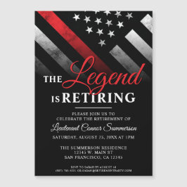 消防士の退職レッドライン旗消防士 マグネット招待状