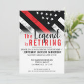 消防士の退職レッドライン旗消防士 招待状 (スタンド正面)