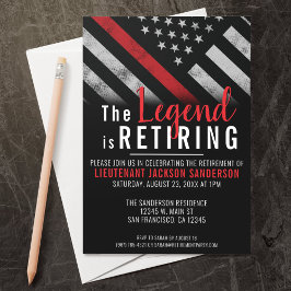 消防士の退職レッドライン旗消防士 招待状