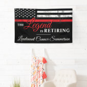 消防士の退職レッドライン旗消防士 横断幕 (インサイチュ)